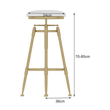 CMX-Barhocker Sgabelli da Bar Sgabelli da Bar in Pelle PU Sgabello da Cucina Girevole a Gas Altezza Sedile Regolabile Sgabello da Pub da 70 a 85 cm