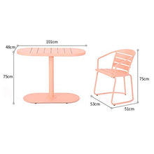 3 pezzi di tavolo da balcone piccolo e combinazione di sedia tavolo e sedia da negoziazione per il tempo libero cortile esterno, set di mobili in metallo per corridoio da giardino esterno