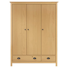 vidaXL Armadio a 3 Ante Hill Range 127x50x170cm Legno Massello di Pino