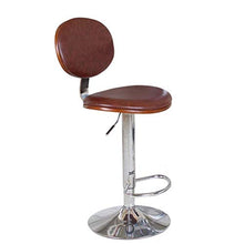 LLT Pratico sgabello Sgabelli colazione Bar Stool Cucina di lusso a 360 ° girevole Bar contatore Sedia da ufficio regolabile Altezza sede morbida rotonda Ritorno Carico massimo 120Kg,Marrone,45~63