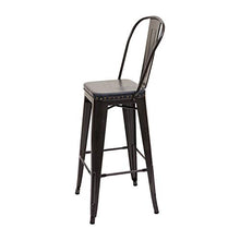 Mendler Set 2X sgabelli Design Industriale HWC-H10c Acciaio Verniciato Ecopelle Grigio
