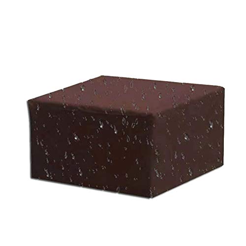 DIANPU Copertura per Mobili da Giardino, Copertura Impermeabile E Antipolvere Cortile Interno Ed Esterno, Tavolo Pranzo Esterno con Coulisse Antivento (230 * 165 * 70cm,Marrone)