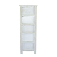 Mediawave Store - Mobiletto Comò in Legno con Fantasia Comodino con Cassetti, Mobiletto, Cassettiera, Design rustico, Arredo casa, Soggiorno, Camera, Ufficio (5 Cassetti)