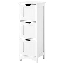 WGYDREAM Comodino unità di Stoccaggio dell'Armadio Comodino Bianco con 3 Cassetti Cassettiera Cassettiera Camera da Letto per Bagno Soggiorno Nursery