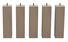 MEGALUXFRANCE - Set di 5 piedi per letto, mobili, divano, quadrati in legno massiccio di faggio, 80 x 80 x 300 cm