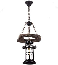 N/Z Home Equipment Style Iron Craft E27/e26 Small Country Style Creative Boat Wood Lantern 60w Bar Easy to Tall
