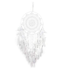 Dream Catcher Hanging decorazione della parete di tessuto Handmade Large White Dream Catcher con Piume per accessori per la casa in camera Mobili da giardino