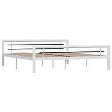 mewmewcat Giroletto con Struttura in Metallo Bianco e Nero, giroletto in Metallo per cameretta Stile Moderno Pratico per Famiglie 212 x 187,5 x 65,5 cm