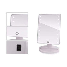 ZWH-Specchio per Il Trucco Trucco Schermo LED Specchi Professional Touch Specchio da Toilette con 16 Luci A LED Salute Bellezza Controsoffitto Regolabile 180 Rotating