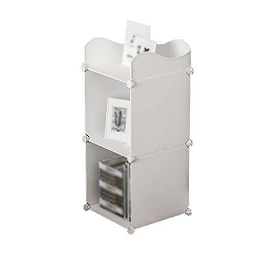 Comodino Multi-storage Design 2 Reticolo Salvaspazio Semplice Casa Moderna Camera Da Letto Creativo Armadio 39X37X85CM FANJIANI