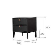 RKRLJX Comodino, Comodino Nero, Comodino, Top in Pelle, Facile da Pulire, Camera da Letto, Soggiorno, 1 Cassetto Comodino