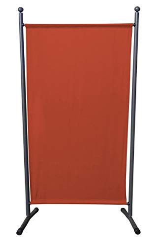 QUICK STAR Paravento da Giardino 180 x 78 cm Divisorio in Tessuto Balcone Protezione della Privacy Rosso-Arancio