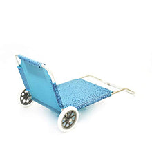 Pierre Cardin L.Tropic, Spiaggina Lione, Mare Spiaggia Piscina con Ruote, Fantasia Tropical Blu, 145x63x15, Taglia Unica