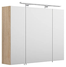 Posseik Multiuso Armadietto a Specchio, Quercia, Sonoma/Rovere, 80 x 17 x 62 cm