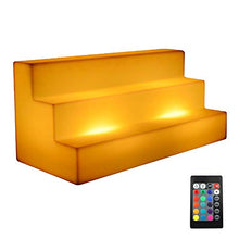 LED illuminato bottiglia del liquore display illuminato balconcino portabottiglie 3 Tier casa bottiglia bar Mensola bevande Mensole di illuminazione con telecomando lunghezza di 65 cm,16colors