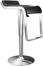 GUOJINE Pelle sgabelli da Bar Bar Stool Faux Kitchen Sgabello Sgabello Nero Sedile Regolare 60-80cm