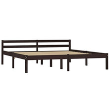 SKM Giroletto con 4 Cassetti Marrone Scuro Legno di Pino 160x200 cm (41.44kg)