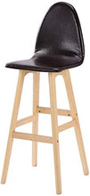 LWW Sgabelli, sgabelli di legno di legno solido Bar Chair creativo schienale alto sedia europei, Moda Sgabelli, semplice Sgabello Alto,Nero,2
