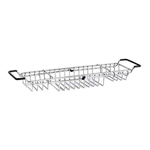 Supporto Per Vasca Da Bagno In Metallo, Portaoggetti Estraibile 58.6-86cm Supporto Vasca Bagno Portaoggetti IPad Supporto Per Vasca Bagno Con Porta Cellulare, Vasca Bagno Per Hotel E Bagno Per La Casa