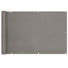 YIFANDU Copertura per Balcone 1.1x5.5m Impermeabile Paravista Balcone Telo Frangivista con Occhielli e Cordoncino per Campo Sportivo, Giardino, Grigio Scuro