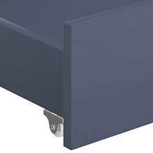 Wealthgirl - Cassetto portaoggetti in legno con 4 ruote per camera da letto, organizer in legno, consigliato per letto matrimoniale e king size, confezione da 2 (grigio chiaro)