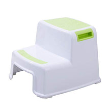 DXXWANG Step Sgabello Sgabello per Scarpe Poggiapiedi Sgabello Basso Sgabello per Bambini,Leggero Antiscivolo Plastica Soggiorno Bagno Camera da Letto Giardino Bagno/Verde / 32×36×26cm