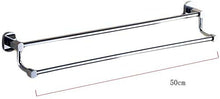 L-YINGZON Asciugamano Rack, cremagliera Mensole Bagno Scaffale Bagno Rack Appendiabiti Rame Rack Ispessito Doppia Bar Bagno Rack Bagno a Sospensione Allungato 50CM Portasciugamani Accessori Bagno
