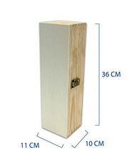 PZ 1 CASSETTA PORTA BOTTIGLIE IN LEGNO (1 BOTTIGLIA) SCATOLA VINO IN LEGNO DI PINO NATURALE BOX FOR BOTTLES CONTENITORE PORTABOTTIGLIE