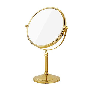 specchio trucco,specchio trucco,Specchio per il trucco a led da 6 pollici di bellezza con luce, ricarica USB, specchio per il trucco multifunzione da tavolo con luce di riempimento intelligente-oro