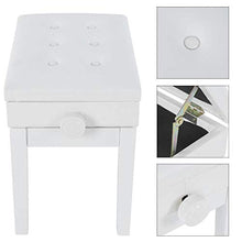 Moolo Pianello Sedia Regolabile Altezza Pianoforte Piano PU Imbottito Panchetta Sedile Singola Sgabello Sgabello Sgabello Sgabello (Bianco)