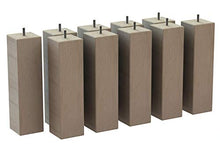 MEGALUXFRANCE - Set di 10 piedi per letto, mobili, divano, in legno massiccio di faggio, 80 x 80 x 300 mm