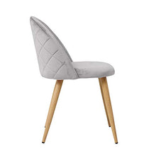 TUKAILAI Set di 2 Sedia da Cucina Sala da Pranzo in Velluto per Cucina Soggiorno Moderna Sedia Sedie da pranzo con Gambe in Metallo Grigio
