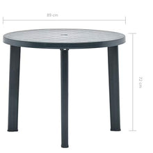 Qnotici Tavolo da Giardino in Materiale plastico Stile Moderno, Tavolo da Giardino per Esterni per Il Tempo Libero, Tavolo da Giardino per riunioni di Famiglia 89 x 72 cm  Verde