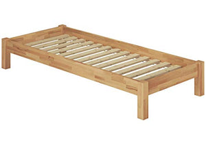 Erst-Holz Solido Letto futon 120x200 in Faggio massello Laccato con doghe rigide 60.84-12