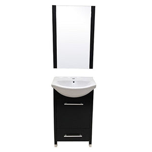 Rubea Blackey - Mobiletto da bagno in legno massello, 500 mm