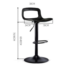 SHPEHP Sgabello da bar multifunzionale Sedia da lavoro ergonomica Regolazione idraulica del sedile Sedia da lavoro girevole regolabile in altezza Sedia da disegno senza braccioli per tatuaggio-black