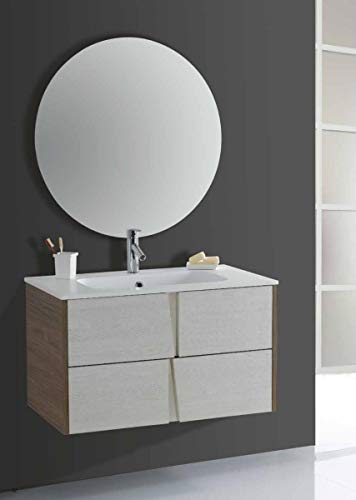 Set Mobile Lavabo Specchio LED Arredo Bagno Moderno Philadelphia90 CERAMICHEMIRANDA-Rovere