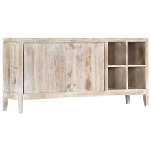 vidaXL Credenza Stile Rustico Raffinato Colore Chiaro Rialzata 4 Scomparti Resistente Buffet Madia Mobile Cucina 160x40x76 cm Legno Massello di Mango