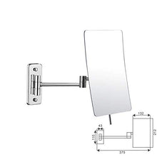 BEI&YANG Specchio Ingranditore A Parete_Ingrandimento A Tre Lati Specchio da Bagno con Specchio A Specchio Telescopico Pieghevole A Specchio@Fondo Quadrato