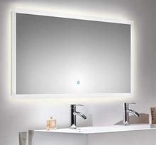 Set di mobili da bagno Persepolis XL grigio cemento con 2 colonne e specchio LED