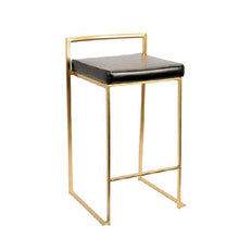 YS Sedia Sgabello da Bar Sedile da Bar, Sedia da Pranzo in Pu con Struttura in Metallo Semplice Creativa Nordica,Nero,55 cm (24,6 Pollici)