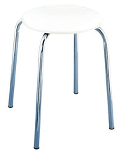 WENKO Sgabello da bagno Livorno - sedile soft, Plastica, 32 x 42.5 x 32 cm, Bianco
