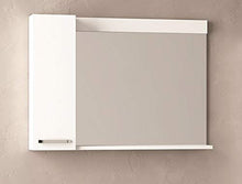 Homemania ALA-285 Pensile Alia 100 da Bagno, Bianco, Cromo, in MDF, Specchio, Metallo, 97x16x70 cm