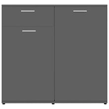 XHCP Credenza, Comodino, Comodino, cassettiera per la casa Soggiorno Camera da Letto Bianco Lucido 80x36x75 cm truciolare