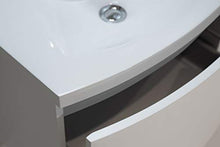 OrionShop Mobile Bagno Sospeso KAHINA da 60cm Bianco Opaco con Lavabo Specchio e Lampada LED Inclusi