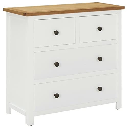 Cassettiera 80x35x75 cm in Legno Massello di Rovere