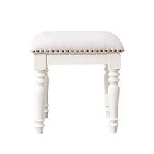 EXCLVEA Sedile per Trucco per Camera da Letto Vanity Makeup Dressing Sgabello Imbottito Banco con Gambe Rubberwood (Colore, Dimensione : 40x30x45cm)