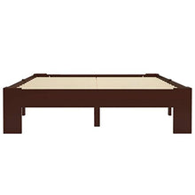 BIGTO - Struttura letto in legno di pino massiccio, per camera da letto, 120 x 200 cm, colore: Marrone scuro