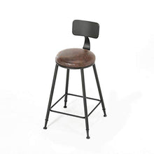 WGEMXC Sedia, Sedia da Ufficio a Casa, Sgabello Sgabello da Bar con Schienale Sgabello Sedie da Bar in Ferro in Legno Massello Sedia da Bar Retrò Americana Seiolone Sedia da Caffè Sedie per il Tempo