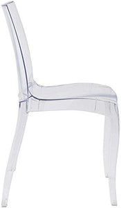 Mediawave Store - Set 4 pz Sedia CRYSTAL LIGHT Design Trasparente in Policarbonato Sedia da Sala da Pranzo, Sedia Trasparente, Per Casa, Arredo Bar o Locale, Sedie in Policarbonato Trasparente